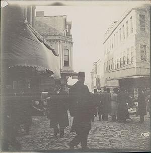 Rue marchande, ca.1905, Vintage citrate print