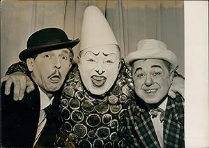 Le trio des clowns à identifier, ca.1940, Vintage silver print