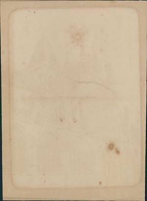 France, Église à identifier, ca.1870, Vintage salt print
