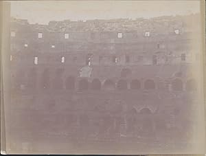 Italie, Rome, Le Colisée, vue intérieure, 1898, Vintage citrate print