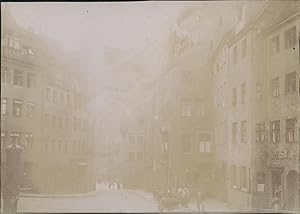 Allemagne, Nuremberg, Königstrasse, 1900, Vintage citrate print