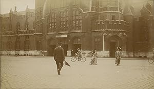 Belgique, Bruges, La Gare, 1908, Vintage citrate print
