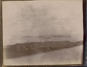 France, Marseille, Vue générale, prise depuis Notre Dame de la Garde, 1898, Vintage citrate print