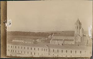 France, Cannes, Ile Saint-Honorat, le couvent, 1898, Vintage citrate print