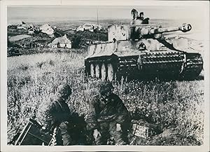 Guerre 39/45, Bataille de tanks entre Bielgorod et Orel, 1943, vintage silver print