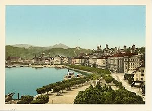 Suisse, Lucerne, ca.1895, vintage photochrome