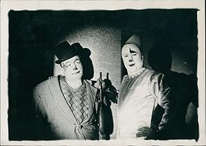 Les clowns Antonet et Beby, 1935, Vintage silver print