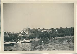 Suisse, Lausanne, Hôtel Beau Rivage, 1920, Vintage silver print