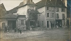 France, Pyrénées, Salies-de-Béarn, Vestiges de la maison de Jeanne d'Albret, 1911, Vintage silver...