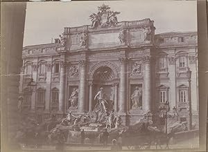 Italie, Rome, Fontaine de Trévi, 1898, Vintage citrate print