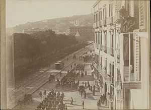 Italie, Naples, La Riviera, 1898, Vintage citrate print