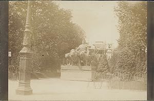 France, Paris, Exposition Universelle de 1900, statue, Vintage citrate print