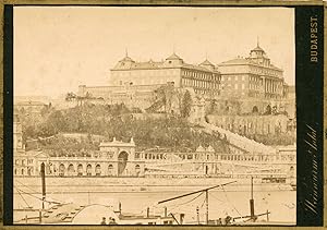 Hongrie, Budapest, Vue du Palais, ca.1870, Vintage albumen print