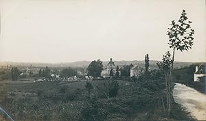 France, Pyrénées, Salies-de-Béarn, abside de l'église St-Martin, 1911, Vintage silver print