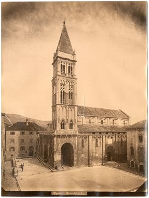 Croatie, Croatia, Trogir, cathédrale Saint-Laurent, vue générale de côté