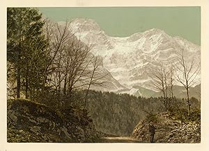 Suisse, Sommets des Alpes, ca.1895, vintage photochrome