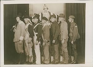 American Legion en France, présentation des uniformes, 1927, Vintage silver print