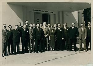 San Isidro, membres de la commission des communications et transports, 1954, Vintage silver print