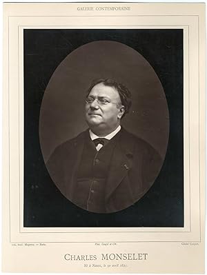 Image du vendeur pour Galerie Contemporaine, Charles Monselet (1825 - 1888), est un écrivain épicurien, journaliste, romancier mis en vente par photovintagefrance