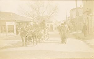 Bulgarie, Varna, une rue et ses passants, ca.1900, Vintage citrate print