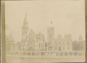 France, Paris, Exposition Universelle de 1900, Rue des Nations, Pavillon Espagne, Vintage citrate...