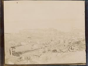 France, Marseille, Vue générale, prise depuis Notre Dame de la Garde, 1898, Vintage citrate print