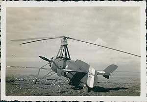 Aviation, autogyro, ca.1930, vintage silver print