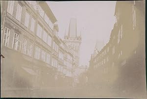 Allemagne, Nuremberg, Burgstrasse, 1900, Vintage citrate print