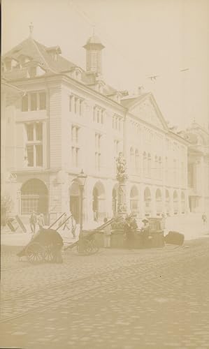 Suisse, Berne, Fontaine de l'Ogre, 1909, Vintage citrate print