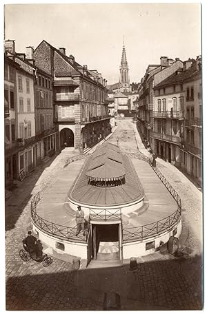 France, Plombières-les-Bains, rue Stanislas, vue générale