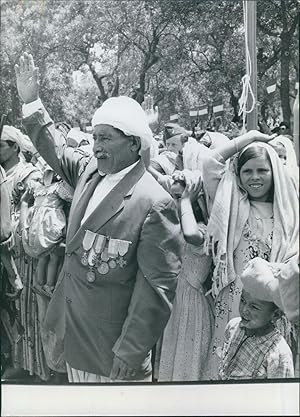 Algérie, Manifestations de fidélité à la France à Duperré, 1958, vintage silver print