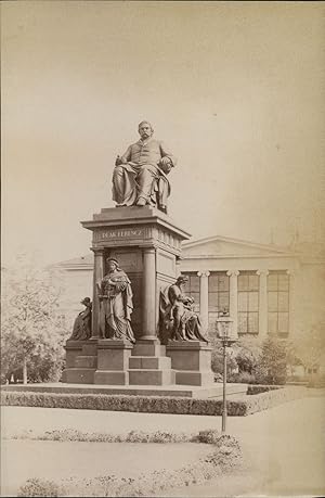 Hongrie, Budapest, Monument à Deák Ferenc, ca.1885, Vintage albumen print