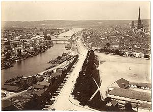 France, Rouen, vue panoramique sur le ville et la Seine