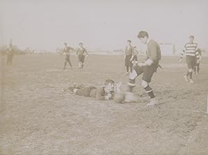 Match de football, ca.1900, Vintage citrate print