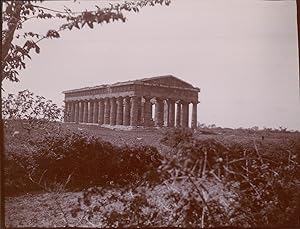 Italie, Temple de Paestum, ca.1900, Vintage citrate print