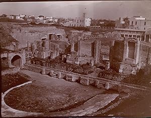 Italie, Pompéi, le théâtre, ca.1900, Vintage citrate print