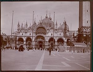 Italie, Venise, Basilique Saint-Marc, ca.1900, Vintage citrate print