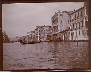 Italie, Venise, Palazzos sur le canal, ca.1900, Vintage citrate print