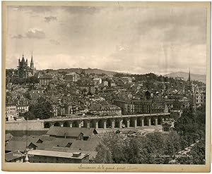 Suisse, Lausanne, le Grand pont, vue générale