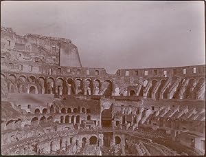 Italie, Rome, le Colisée, vue intérieure, ca.1900, Vintage citrate print