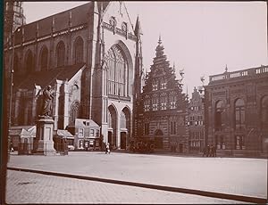Pays Bas, Haarlem, Église Saint-Bavon, ca.1900, Vintage citrate print