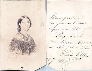 CDV Jeune femme lauréate de prix de musique, 1864