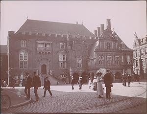 Pays Bas, Haarlem, Hôtel de Ville, ca.1900, Vintage citrate print
