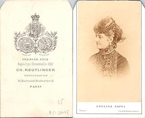 Reutlinger, Paris, Opéra, La cantatrice italienne Adelina Patti