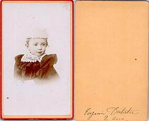 CDV Petite fille de 2 ans nommée Eugénie Dutertre, circa 1880