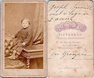 CDV Tiffereau, Paris, Un petit garçon nommé Joseph Sarouille, circa 1865