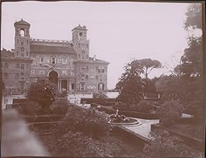 Italie, Rome, Villa Medicis, ca.1900, Vintage citrate print