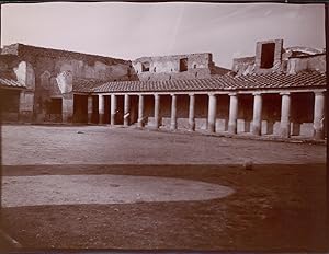 Italie, Pompéi, les thermes, ca.1900, Vintage citrate print