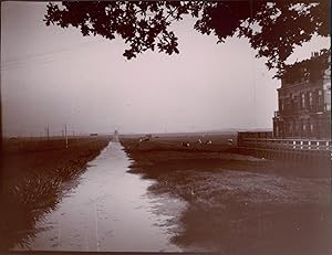 Pays Bas, env. La Haye, moulin à vent et champ, ca.1900, Vintage citrate print