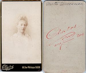 CDV Chalot, Paris, Une femme nommée Marthe Clémenceau, circa 1895